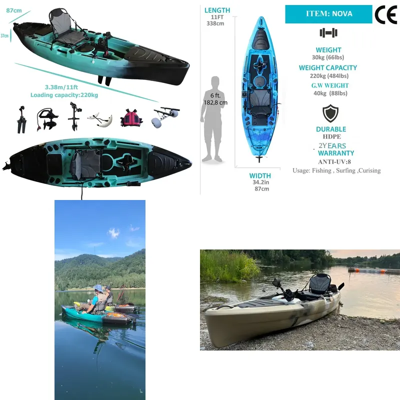 Kayak a Pedali per Pesca 11ft  - Fishing Kayak Pedal Drive recensione e prezzo